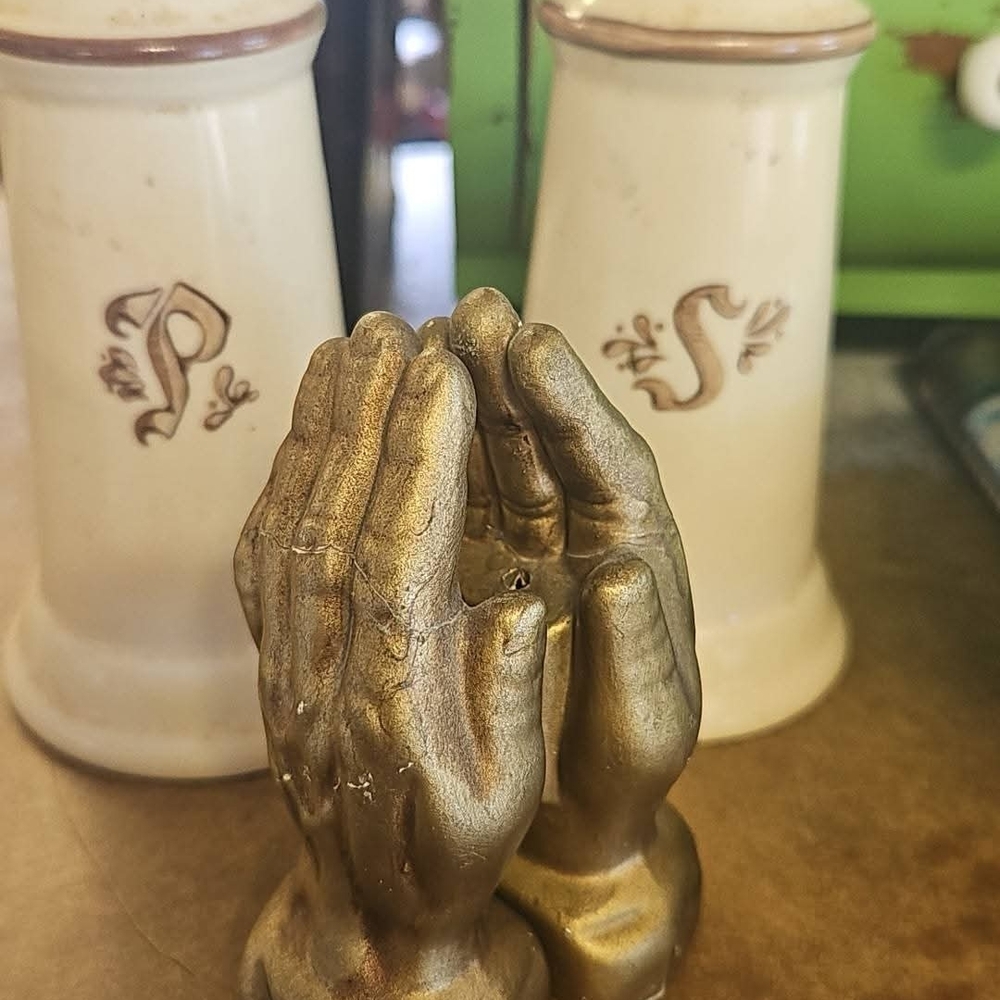 Gold Praying Hands Accent Sculpture - Decorative Home Accent